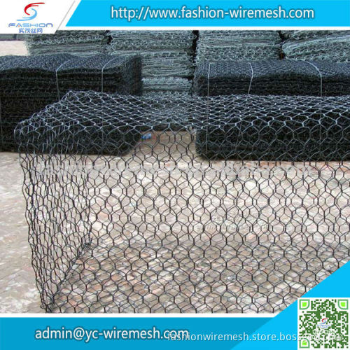 Galvanized iron wire gabion weir